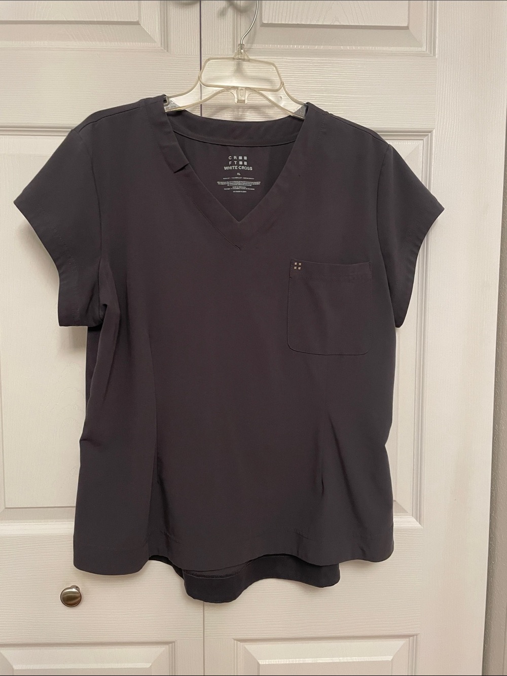 WHITE CROSS CRFT Women’s Medical Scrub Top XL Pewter Gray